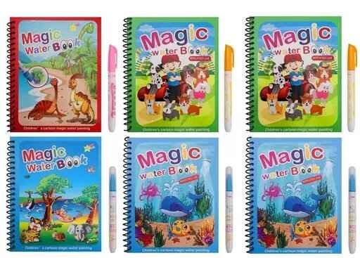 Reusable Magic Water Quick Dry Book – Multi Color (Set of 6)