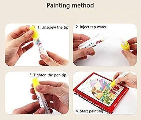 Reusable Magic Water Quick Dry Book – Multi Color (Set of 6)