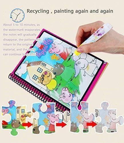 Reusable Magic Water Quick Dry Book – Multi Color (Set of 6)