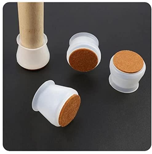 Silicone Chair Leg Covers with Felt Bottom – Pack of 6 (Multicolour)