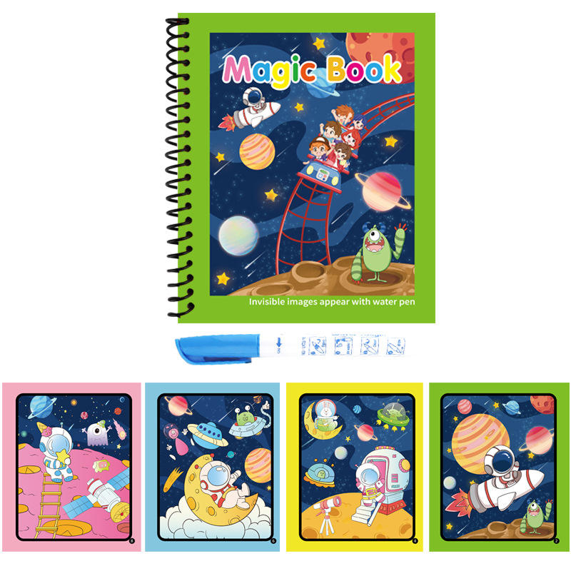 Reusable Magic Water Quick Dry Book – Multi Color (Set of 6)