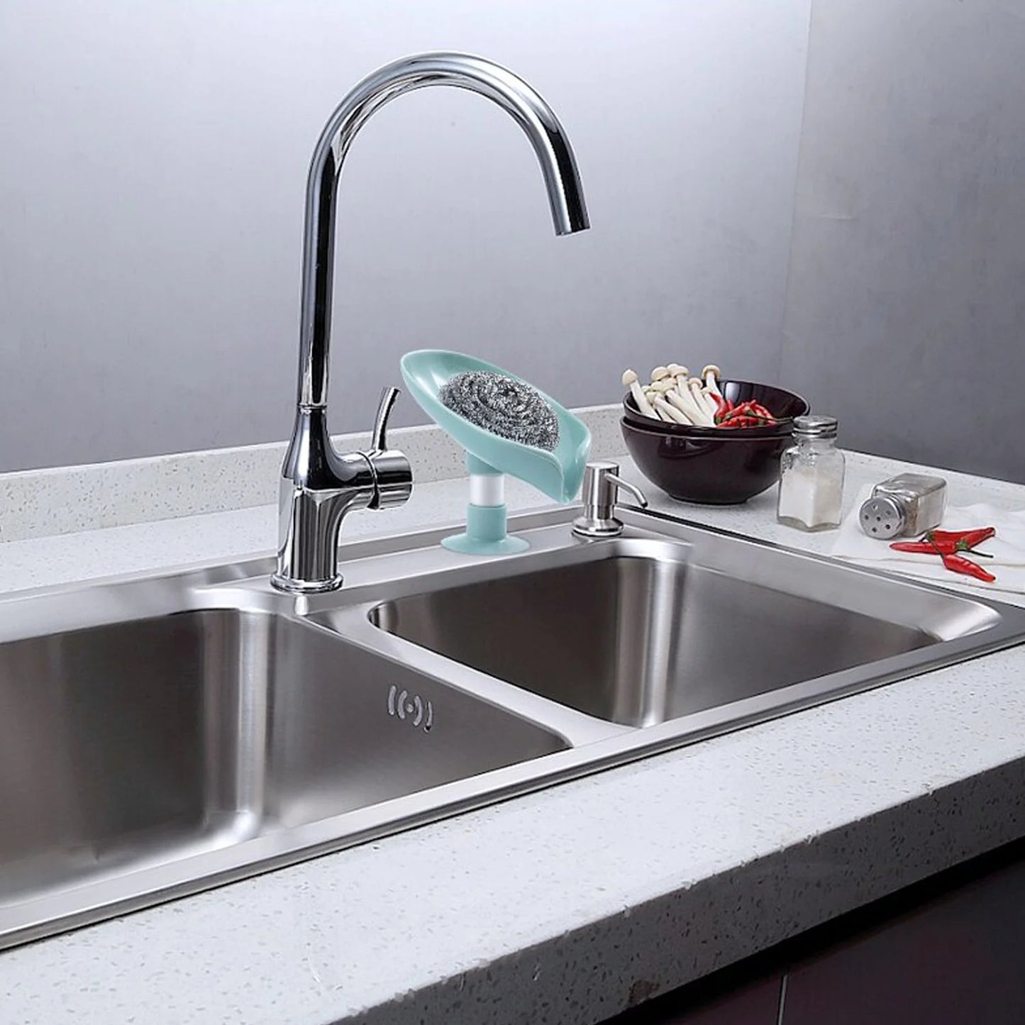 Premium Leaf-Design Self-Draining Soap Holder