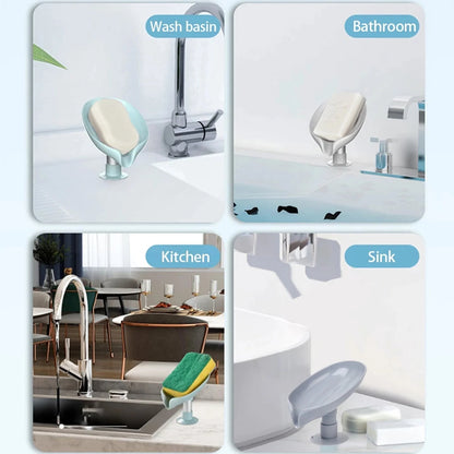 Premium Leaf-Design Self-Draining Soap Holder