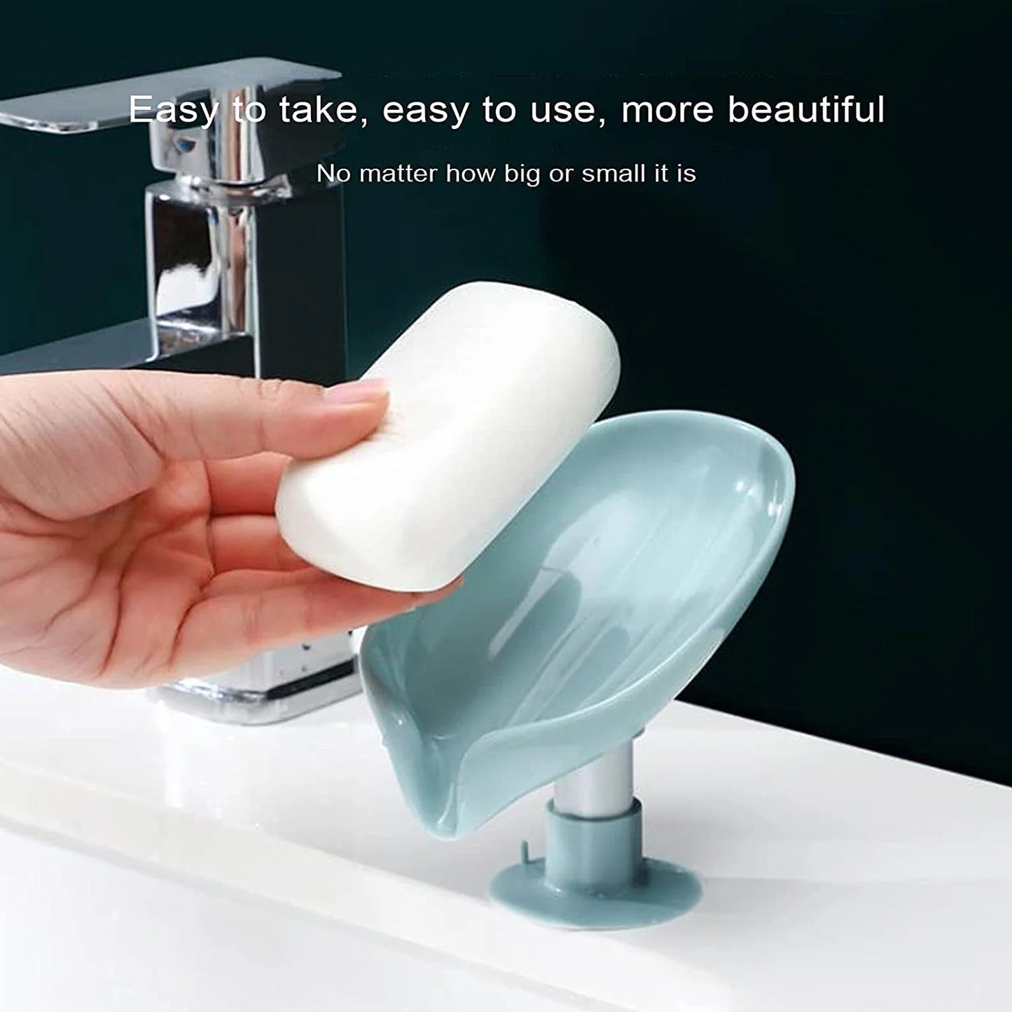 Premium Leaf-Design Self-Draining Soap Holder