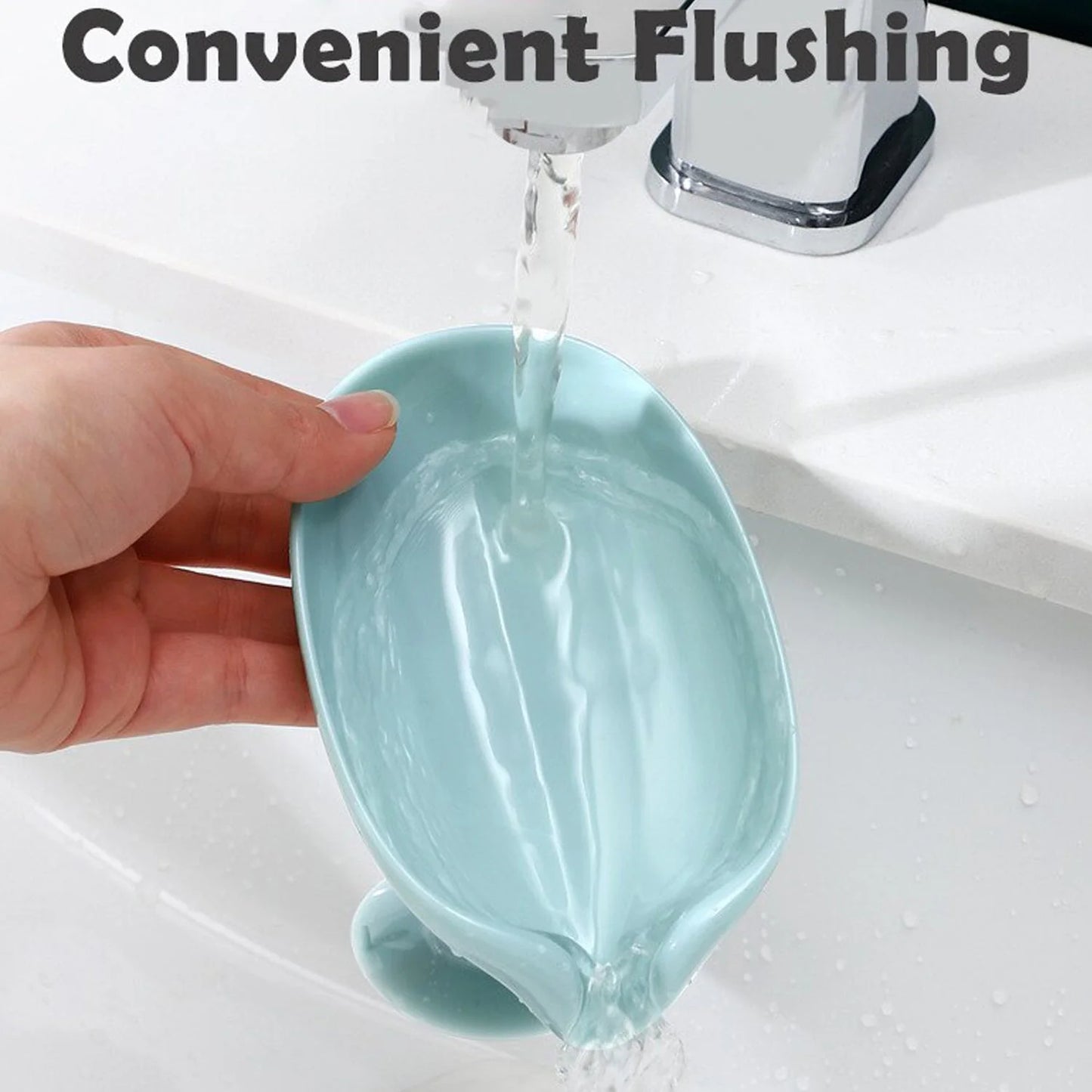 Premium Leaf-Design Self-Draining Soap Holder