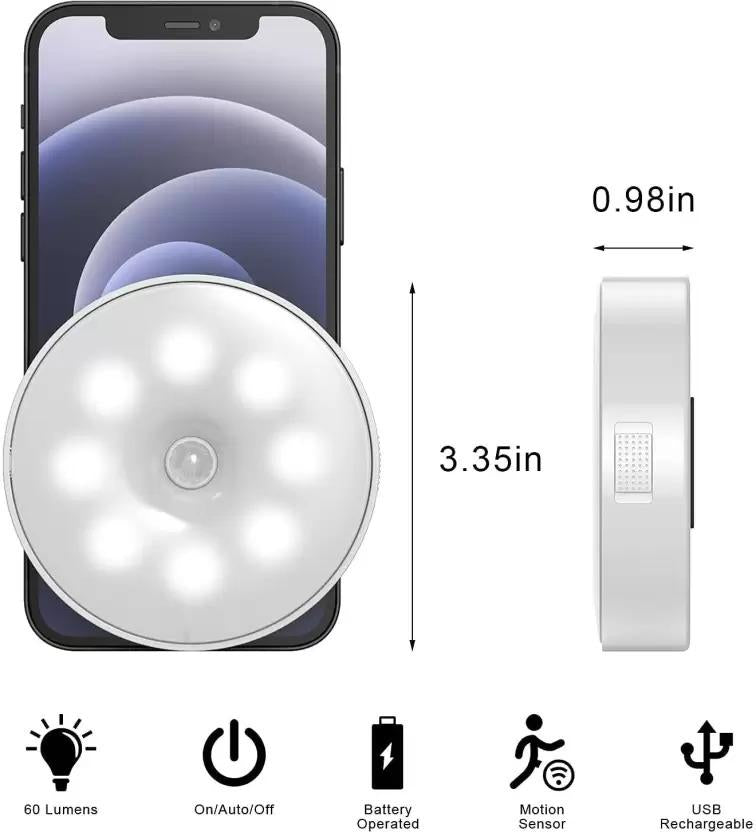Set of 2 Rechargeable Motion Sensor Led Night Light