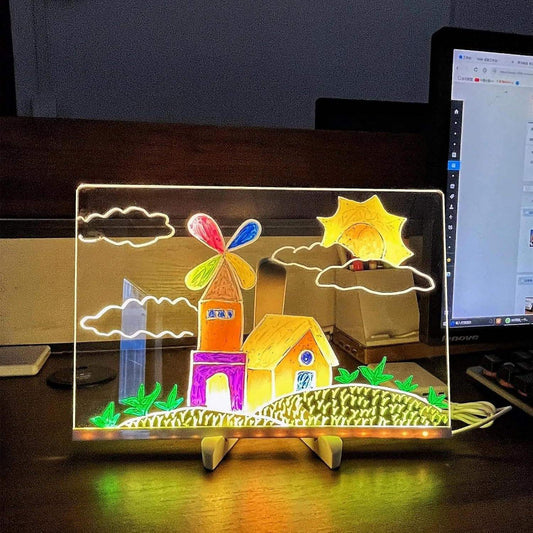 3D LED Light Glass Acrylic Writing pad