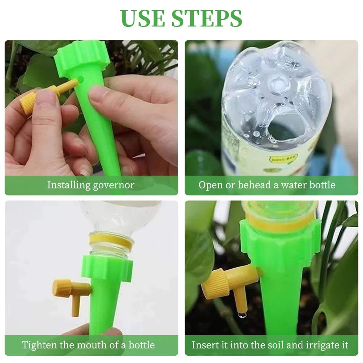 Self-Watering Spikes with Adjustable Water flow  (10 Pcs)