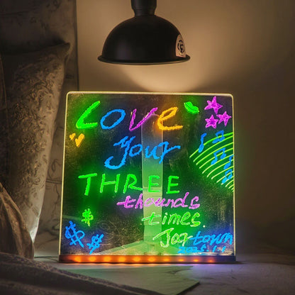 3D LED Light Glass Acrylic Writing pad