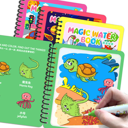 Reusable Magic Water Quick Dry Book – Multi Color (Set of 6)