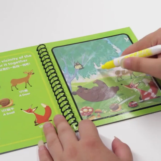 Reusable Magic Water Quick Dry Book – Multi Color (Set of 6)