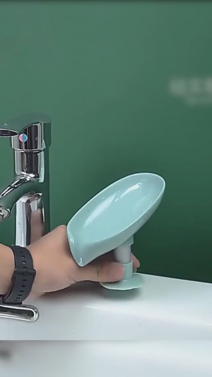 Premium Leaf-Design Self-Draining Soap Holder