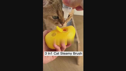 New 3 In1 Steamy Pet Cat Brush Cleanser Vapor, Steaming Pet Hair Brush, Pet